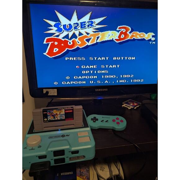 Super Buster Bros. (Super Nintendo SNES, 1992) Authentic Cart Only Tested Works - Picture 3 of 5